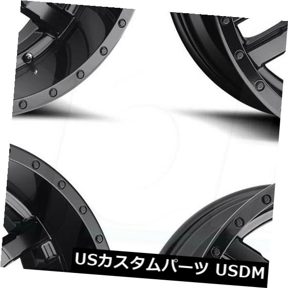 海外輸入ホイール 22x10燃料スレッジD596 5x5.5 / 5x150 -18マットブラックホイールリムセット（4） 22x10 Fuel Sledge D596 5x5.5/5x150 -18 Matte Black Wheels Rims Set(4) 【並行輸入品】