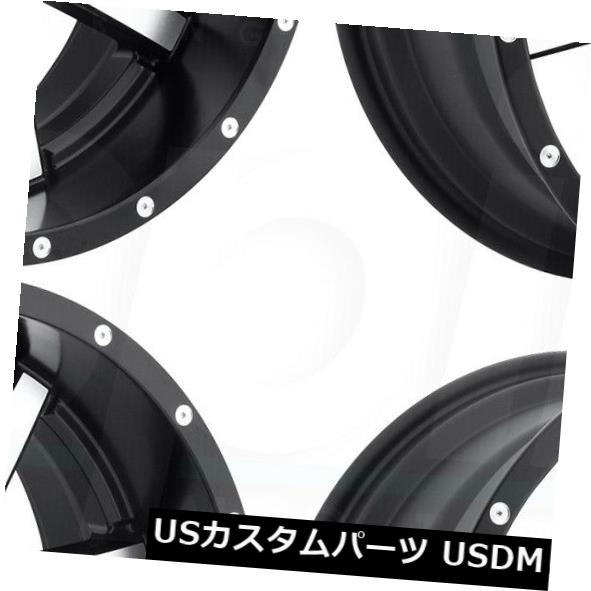 海外輸入ホイール 22x10 Fuel Maverick D537 6x135 / 6x5.5 -24ブラックマシニングホイールリムセット（4） 22x10 Fuel Maverick D537 6x135/6x5.5 -24 Black Machined Wheels Rims Set(4) 【並行輸入品】｜カスタムパーツ WORLD倉庫