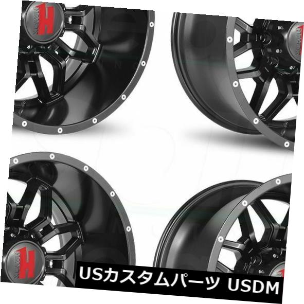 海外輸入ホイール 22x14 Havok H109 5x5.5 / 5x139.7 -76マットブラックホイールリムセット(4) 22x14 Havok H109 5x5.5/5x139.7 -76 Matte Black Wheels Rims Set(4) 【並行輸入品】|カスタムパーツ WORLD倉庫