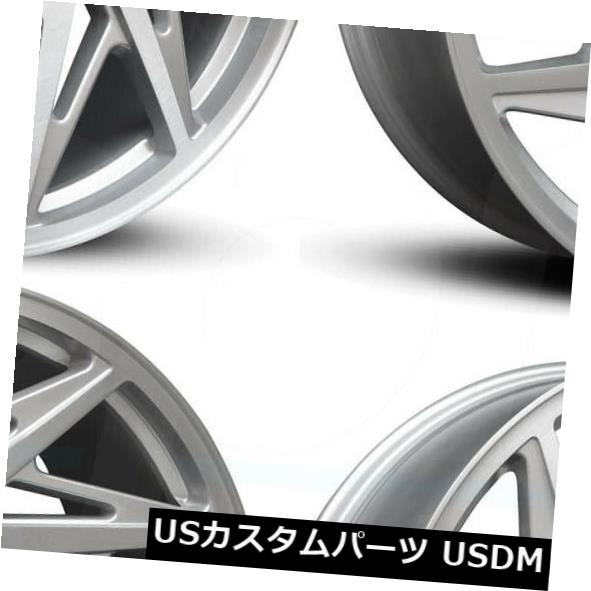 海外輸入ホイール 24x10ロードフォースRF25 5x120 32シルバーホイールリムセット（4） 24x10 Road Force RF25 5x120 32 Silver Wheels Rims Set(4) 【並行輸入品】