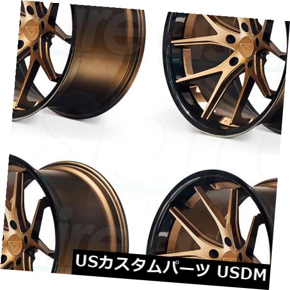 海外輸入ホイール 19x8.5フェラーダFR2 5x120 15マットブロンズブラックリップホイールリムセット(4) 19x8.5 Ferrada FR2 5x120 15 Matte Bronze Black Lip Wheels Rims Set(4) 【並行輸入品】|カスタムパーツ WORLD倉庫