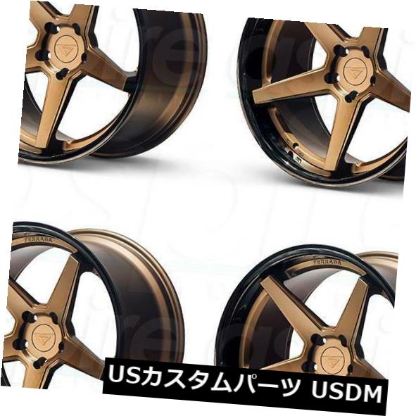 海外輸入ホイール 19x8.5 Ferrada FR3 5x114.3 15マットブロンズブラックリップホイールリムセット（4） 19x8.5 Ferrada FR3 5x114.3 15 Matte Bronze Black Lip Wheels Rims Set(4) 【並行輸入品】｜カスタムパーツ WORLD倉庫