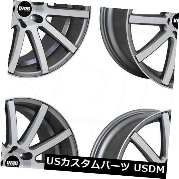海外輸入ホイール 20x9 / 20x10 VMR V702 5x112 20/25ガンメタルブラシホイールリムセット（4） 20x9/20x10 VMR V702 5x112 20/25 Gunmetal Brushed Wheels Rims Set(4) 【並行輸入品】