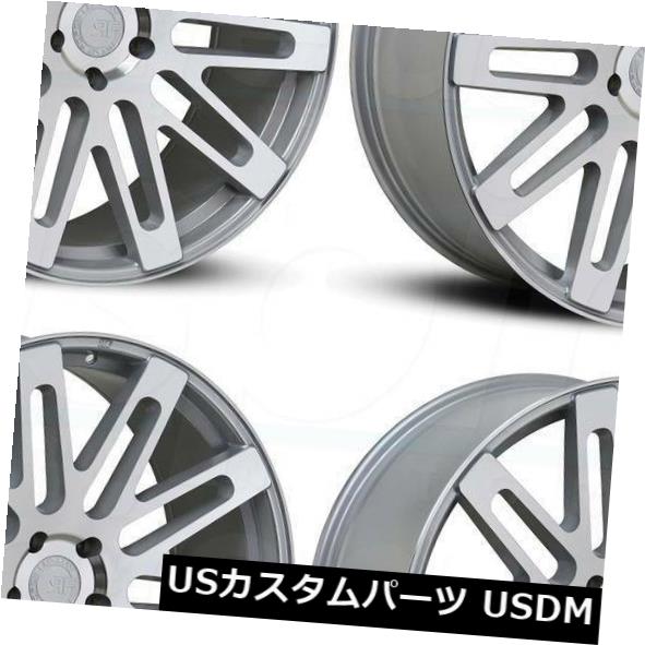 海外輸入ホイール 24x9ロードフォースRF24 5x120 15ブラシシルバーホイールリムセット（4） 24x9 Road Force RF24 5x120 15 Brush Silver Wheels Rims Set(4) 【並行輸入品】