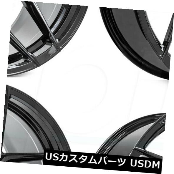 海外輸入ホイール 19x8.5 Rohana RFX11 5x112 42ブラックホイールリムセット（4） 19x8.5 Rohana RFX11 5x112 42 Black Wheels Rims Set(4) 【並行輸入品】
