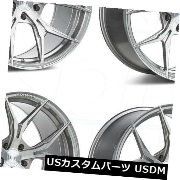 海外輸入ホイール 19x8.5 Rohana RFX5 5x114.3 35チタンホイールリムセット（4） 19x8.5 Rohana RFX5 5x114.3 35 Titanium Wheels Rims Set(4) 【並行輸入品】