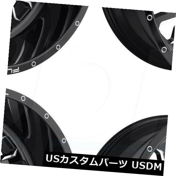 海外輸入ホイール 20x12燃料ストロークD611 8x170 -43ブラックミルドホイールリムセット（4） 20x12 Fuel Stroke D611 8x170 -43 Black Milled Wheels Rims Set(4) 【並行輸入品】