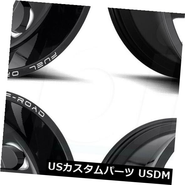海外輸入ホイール 20x12 Fuel Vortex D637 6x5.5 / 6x139.7 -44ブラックミルドホイールリムセット（4） 20x12 Fuel Vortex D637 6x5.5/6x139.7 -44 Black Milled Wheels Rims Set(4) 【並行輸入品】