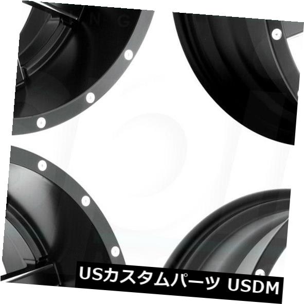 海外輸入ホイール 22x9.5フューエルマーベリックD538 8x170 25ブラックミルドホイールリムセット（4） 22x9.5 Fuel Maverick D538 8x170 25 Black Milled Wheels Rims Set(4) 【並行輸入品】