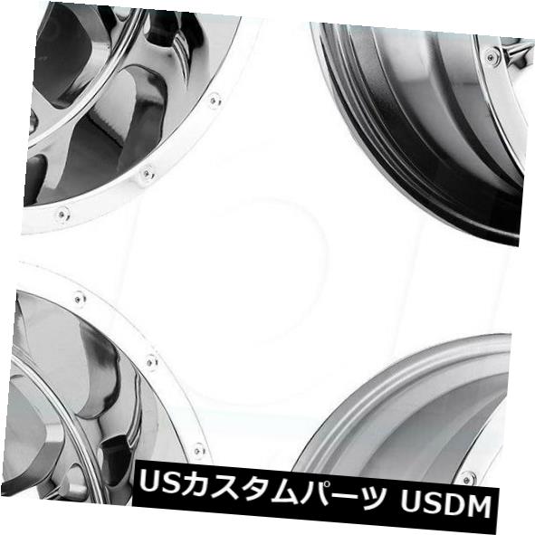 海外輸入ホイール 20x10燃料クランクD516 6x135 / 6x5.5 -24クロームホイールリムセット（4） 20x10 Fuel Krank D516 6x135/6x5.5 -24 Chrome Wheels Rims Set(4) 【並行輸入品】