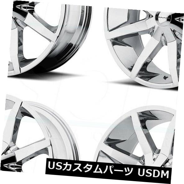 海外輸入ホイール 20x8.5 KMC KM651スライド6x135 / 6x5.5 38クロームホイールリムセット（4） 20x8.5 KMC KM651 Slide 6x135/6x5.5 38 Chrome Wheels Rims Set(4) 【並行輸入品】