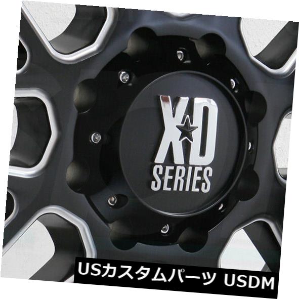 海外輸入ホイール 20x12 XD XD820グレネード8x170 -44ブラックミルドホイールリムセット（4） 20x12 XD XD820 Grenade 8x170 -44 Black Milled Wheels Rims Set(4) 【並行輸入品】