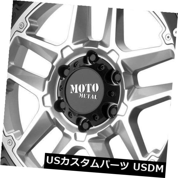 海外輸入ホイール 20x12 Moto Metal MO987 6x5.5 / 6x139.7 -44シルバーブラックリップホイールリムセット（4） 20x12 Moto Metal MO987 6x5.5/6x139.7 -44 Silver Black Lip Wheels Rims Set(4) 【並行輸入品】