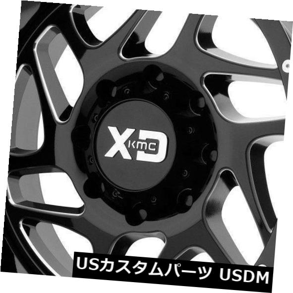 海外輸入ホイール 20x9 XD XD836フューリー6x5.5 / 6x139.7 18ブラックミルドホイールリムセット（4） 20x9 XD XD836 Fury 6x5.5/6x139.7 18 Black Milled Wheels Rims Set(4) 【並行輸入品】