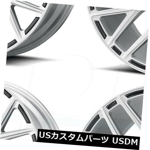 海外輸入ホイール 22x9 / 22x10.5 Asanti Black ABL-21 Leo 5x112 32/35起毛シルバーホイールRセット（4） 22x9/22x10.5 Asanti Black ABL-21 Leo 5x112 32/35 Brushed Silver Wheels R Set(4) 【並行輸入品】