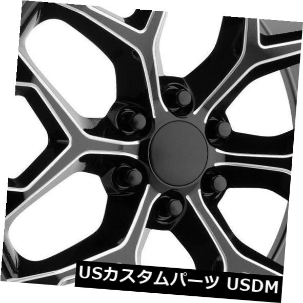 海外輸入ホイール 26x10ストラーダレプリカR176スノーフレーク6x5.5 / 6x139.7 31ブラックミルドホイールセット（4） 26x10 Strada Replica R176 Snowflake 6x5.5/6x139.7 31 Black Milled Wheels Set(4) 【並行輸入品】