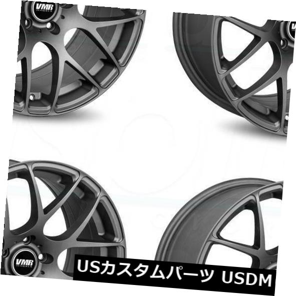 海外輸入ホイール 19x8.5 VMR V710FF 5x114.3 45グラファイトホイールリムセット（4） 19x8.5 VMR V710FF 5x114.3 45 Graphite Wheels Rims Set(4) 【並行輸入品】