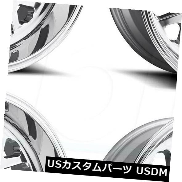海外輸入ホイール 20x10 Fuel Titan D586 8x6.5 / 8x165.1 -18ポリッシュホイールリムセット（4） 20x10 Fuel Titan D586 8x6.5/8x165.1 -18 Polished Wheels Rims Set(4) 【並行輸入品】