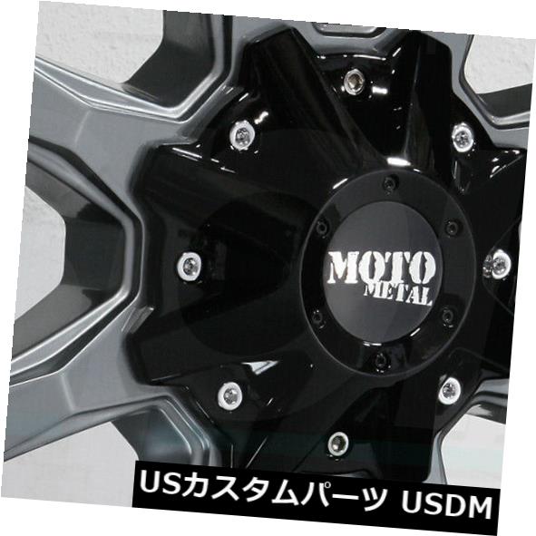 海外輸入ホイール 22x10 Moto Metal MO970 8x170 -18ガンメタルブラックホイールリムセット（4） 22x10 Moto Metal MO970 8x170 -18 Gunmetal Black Wheels Rims Set(4) 【並行輸入品】