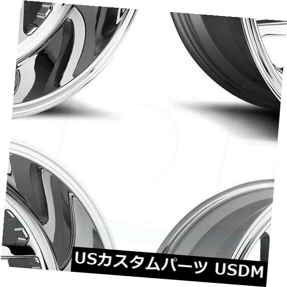 海外輸入ホイール 20x9燃料Triton D609 8x170 20クロムホイールリムセット（4） 20x9 Fuel Triton D609 8x170 20 Chrome Wheels Rims Set(4) 【並行輸入品】