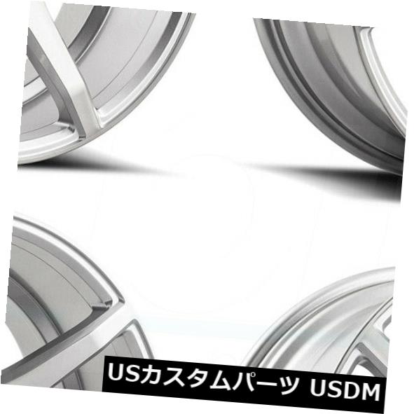 海外輸入ホイール 19x8.5 Savini BM10 5x120 35シルバーブラシホイールリムセット（4） 19x8.5 Savini BM10 5x120 35 Silver Brushed Wheels Rims Set(4) 【並行輸入品】