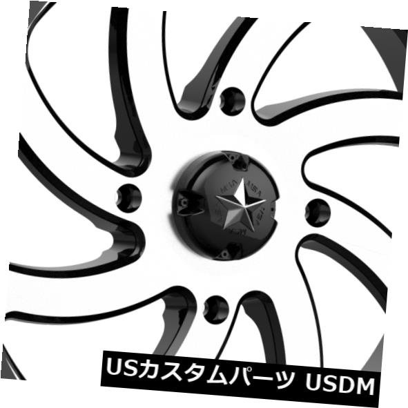 海外輸入ホイール 24x7 MSAオフロードM36スイッチ4x137 0機械加工グロスブラックホイールリムセット（4） 24x7 MSA Off-Road M36 Switch 4x137 0 Machined Gloss Black Wheels Rims Set(4) 【並行輸入品】