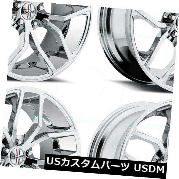 海外輸入ホイール 20x10 Foose Outcast F148 5x114.3 40クロームホイールリムセット（4） 20x10 Foose Outcast F148 5x114.3 40 Chrome Wheels Rims Set(4) 【並行輸入品】