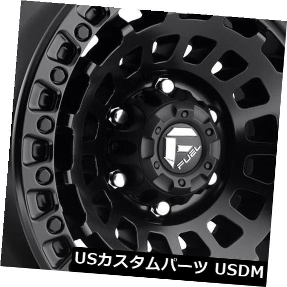 海外輸入ホイール 20x10 Fuel Zephyr D633 8x6.5 / 8x165.1 -18マットブラックホイールリムセット（4） 20x10 Fuel Zephyr D633 8x6.5/8x165.1 -18 Matte Black Wheels Rims Set(4) 【並行輸入品】
