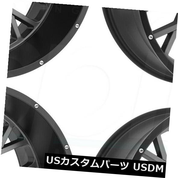 海外輸入ホイール 24x12 Vision 412 Rocker 6x5.5 / 6x139.7 -51 Gunmetal Black Lip Wheels Rims Set（4） 24x12 Vision 412 Rocker 6x5.5/6x139.7 -51 Gunmetal Black Lip Wheels Rims Set(4) 【並行輸入品】