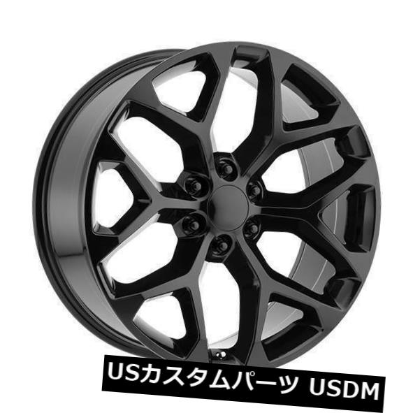 海外輸入ホイール 26x10ストラーダレプリカR176スノーフレーク6x5.5 / 6x139.7 31ブラックホイールリムセット（4） 26x10 Strada Replica R176 flake 6x5.5/6x139.7 31 Black Wheels Rims Set(4) 【並行輸入品】