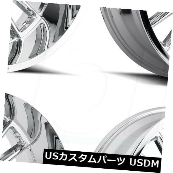 海外輸入ホイール 20x10敵対的H115プレデター8x170 -19クロームホイールリムセット（4） 20x10 Hostile H115 Predator 8x170 -19 Chrome Wheels Rims Set(4) 【並行輸入品】