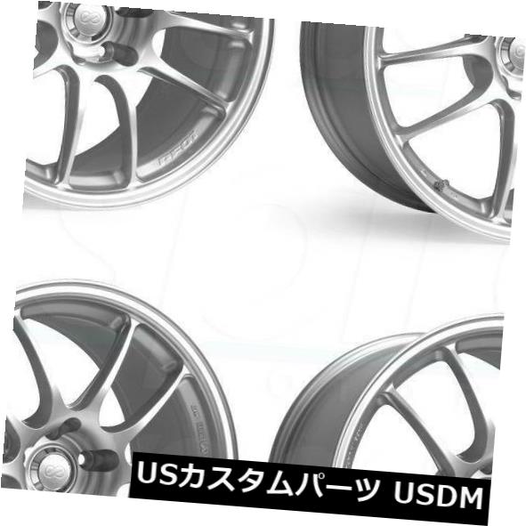 海外輸入ホイール 18x9.5 Enkei Pf01 5x100 45シルバーペイントホイールリムセット（4） 18x9.5 Enkei Pf01 5x100 45 Silver Paint Wheels Rims Set(4) 【並行輸入品】