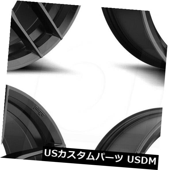 海外輸入ホイール 22x9ニッチヴォッソM203 5x5.0 38マットブラックホイールリムセット（4） 22x9 Niche Vosso M203 5x5.0 38 Matte Black Wheels Rims Set(4) 【並行輸入品】