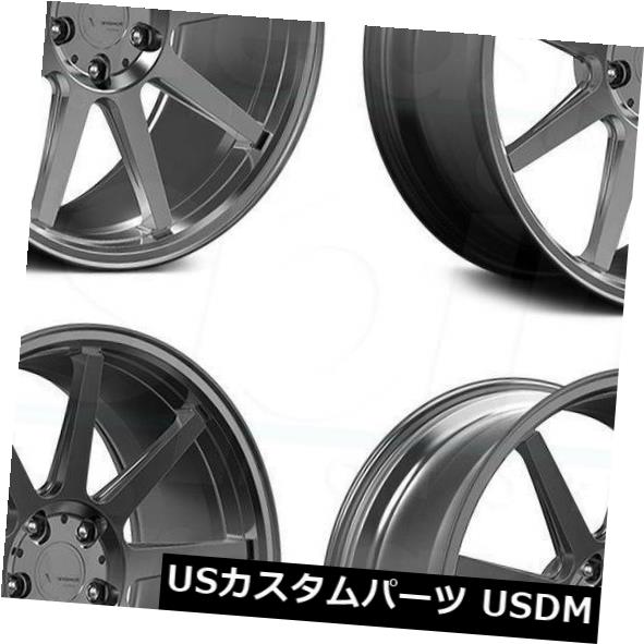 海外輸入ホイール 20x9 Verde VFF02 5x4.75 / 5x120.6 5 59ブラッシュダークパラジウムホイールリムセット（4） 20x9 Verde VFF02 5x4.75/5x120.65 59 Brushed Dark Palladium Wheels Rims Set(4) 【並行輸入品】