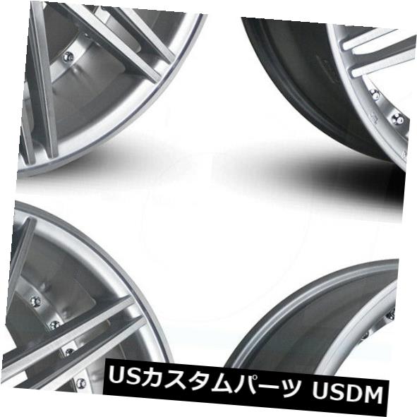 海外輸入ホイール 22x9ロードフォースRF11 5x114.3 15シルバーブラシホイールリムセット（4） 22x9 Road Force RF11 5x114.3 15 Silver Brushed Wheels Rims Set(4) 【並行輸入品】｜カスタムパーツ WORLD倉庫