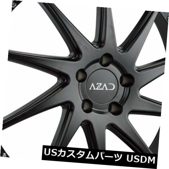 海外輸入ホイール 22x9 / 22x10.5 Azad AZ23 5x114.3 35/40ブラッククロームリップホイールリムセット（4） 22x9/22x10.5 Azad AZ23 5x114.3 35/40 Black Chrome Lip Wheels Rims Set(4) 【並行輸入品】｜カスタムパーツ WORLD倉庫