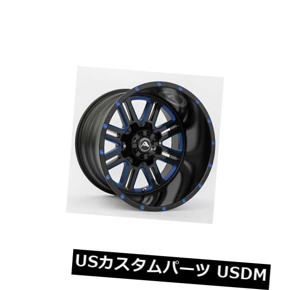 海外輸入ホイール 20x10アメリカンオフロードA106 8x170 -24ブラックミルドブルーホイールリムセット（4） 20x10 American Off-Road A106 8x170 -24 Black Milled Blue Wheels Rims Set(4) 【並行輸入品】