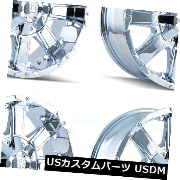 海外輸入ホイール 20x9メイヘムカオス8x6.5 / 8x170 18クロームホイールリムセット（4） 20x9 Mayhem Chaos 8x6.5/8x170 18 Chrome Wheels Rims Set(4) 【並行輸入品】｜カスタムパーツ WORLD倉庫