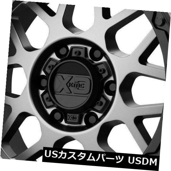 海外輸入ホイール 20x9 XD XD135グレネード5x5 / 5x127 18ガンメタルブラックリップホイールリムセット（4） 20x9 XD XD135 Grenade 5x5/5x127 18 Gunmetal Black Lip Wheels Rims Set(4) 【並行輸入品】