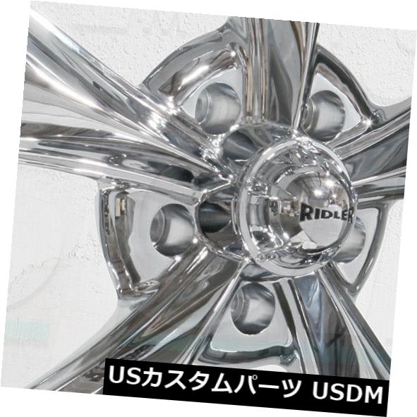 海外輸入ホイール 22x9 / 22x10.5リドラー695 5x5 / 5x127 0/0クロームホイールリムセット（4） 22x9/22x10.5 Ridler 695 5x5/5x127 0/0 Chrome Wheels Rims Set(4) 【並行輸入品】