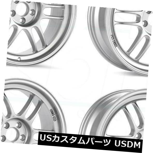 海外輸入ホイール 18x9.5 Enkei RPF1 5x114.3 45シルバーペイントホイールリムセット（4） 18x9.5 Enkei RPF1 5x114.3 45 Silver Paint Wheels Rims Set(4) 【並行輸入品】