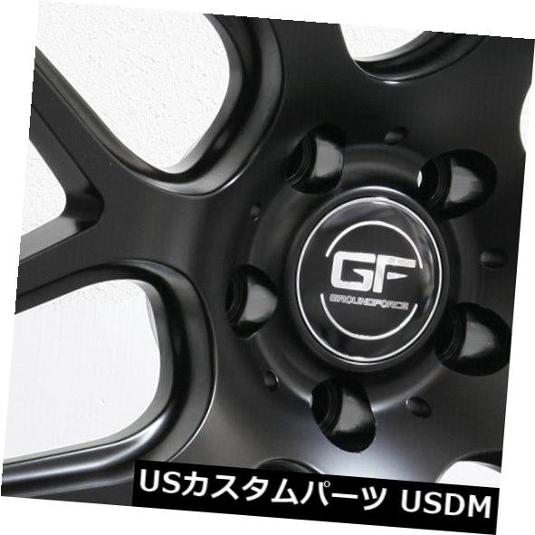 海外輸入ホイール 20x8.5 MRR GF9 5x108 35マットブラックホイールリムセット（4） 20x8.5 MRR GF9 5x108 35 Matte Black Wheels Rims Set(4) 【並行輸入品】｜カスタムパーツ WORLD倉庫