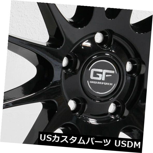 海外輸入ホイール 20x9 MRR GF6 5x114.3 15ブラックホイールリムセット（4） 20x9 MRR GF6 5x114.3 15 Black Wheels Rims Set(4) 【並行輸入品】