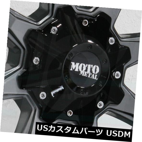 海外輸入ホイール 20x12 Moto Metal MO970 5x5 / 5x5.5 -44ガンメタルブラックホイールリムセット（4） 20x12 Moto Metal MO970 5x5/5x5.5 -44 Gunmetal Black Wheels Rims Set(4) 【並行輸入品】