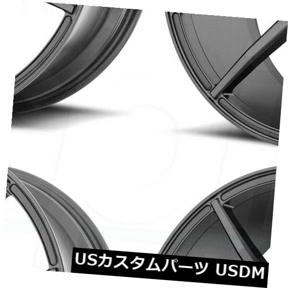 海外輸入ホイール 22x9 / 22x10.5 Asanti Black ABL-20 Aries 5x120 32/35マットグラファイトホイールセット（4） 22x9/22x10.5 Asanti Black ABL-20 Aries 5x120 32/35 Matte Graphite Wheels Set(4) 【並行輸入品】