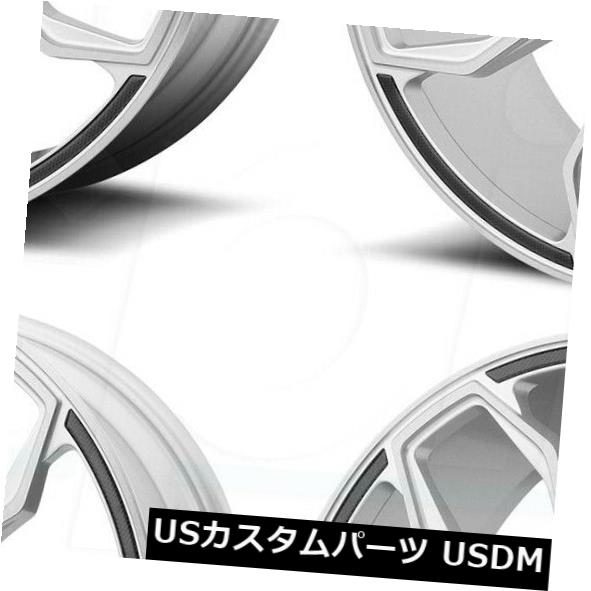 海外輸入ホイール 22x9 / 22x10.5 Asanti Black ABL-19 Athena 5x115 15/25起毛シルバーホイールセット（4） 22x9/22x10.5 Asanti Black ABL-19 Athena 5x115 15/25 Brushed Silver Wheels Set(4) 【並行輸入品】