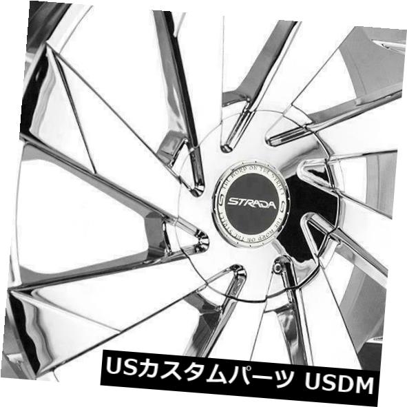 海外輸入ホイール 24x10 Strada S62 Moto 5x115 / 5x120 15クロームホイールリムセット（4） 24x10 Strada S62 Moto 5x115/5x120 15 Chrome Wheels Rims Set(4) 【並行輸入品】｜カスタムパーツ WORLD倉庫