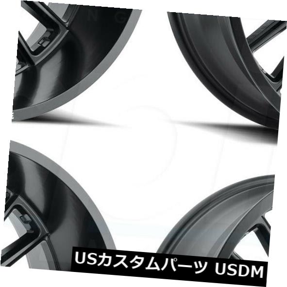 海外輸入ホイール 20x12敵対的なH115プレデター5x5 / 5x127 -44フルブラックホイールリムセット(4) 20x12 Hostile H115 Predator 5x5/5x127 -44 Full Black Wheels Rims Set(4) 【並行輸入品】|カスタムパーツ WORLD倉庫