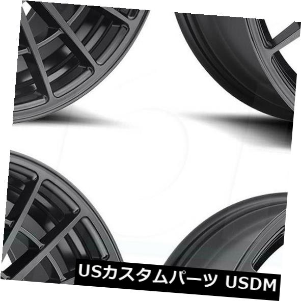 海外輸入ホイール 20x8.5 Rotiform Las R R142 5x4.5 / 5x120 35マットブラックホイールリムセット(4) 20x8.5 Rotiform Las R R142 5x4.5/5x120 35 Matte Black Wheels Rims Set(4) 【並行輸入品】|カスタムパーツ WORLD倉庫