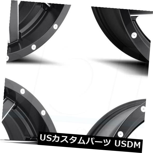海外輸入ホイール 20x10 Fuel Renegade D594 8x170 -18ブラックミルドホイールリムセット（4） 20x10 Fuel Renegade D594 8x170 -18 Black Milled Wheels Rims Set(4) 【並行輸入品】｜カスタムパーツ WORLD倉庫